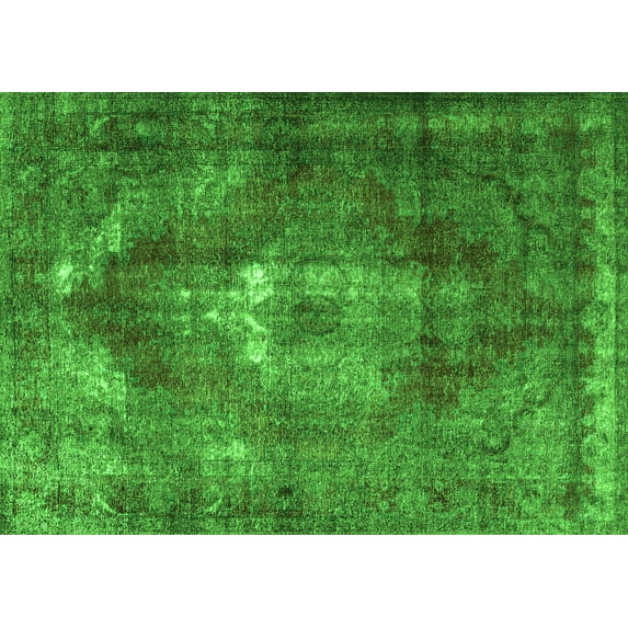 Ahgly Company Indoor Rectangle Persian Green Traditional Area Rugs, 2' x 4'