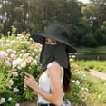 thumbnail image 6 of Wide Brim Sun Hat with Detachable Face & Neck Cover, UV Protection for Outdoor Hiking Fishing,Colour as Pictured, 6 of 6