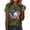 Army Green-T Shirts, variant on Stars and Stripes 250th Anniversary USA Crew Neck T Shirts for Women Short Sleeve Summer Casual Lightweight Tee Tops Army Green S