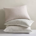 thumbnail image 3 of Premium King Bedding Sets LinenCotton Blend Sophisticated Striped Design for YearRound Comfort, 3 of 11