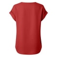 thumbnail image 6 of Linen Shirts For Women Summer Cotton Wrap V Neck Gauze Tops Loose Fit Short Sleeve Beach Vacation Blouse Trendy Tunic, 6 of 6