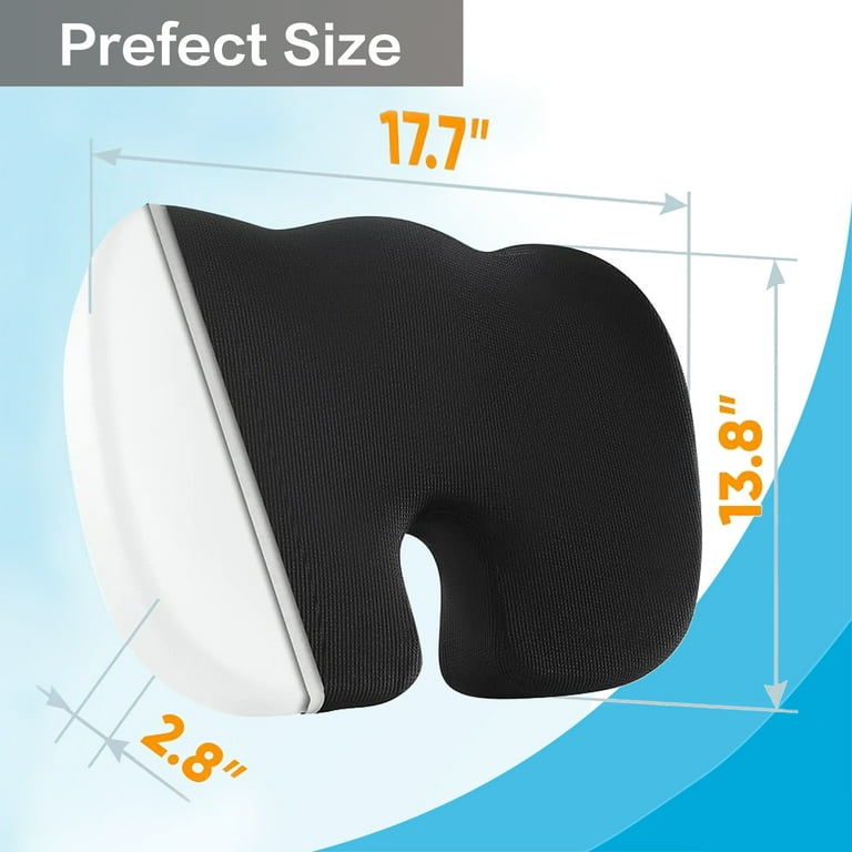 Memory Foam Seat Cushion - Chair Pillow, Drive Universal Gel and Memory  Foam Posterior Seat Cushion