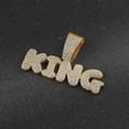 thumbnail image 3 of Round Cut Men’s KING Pendant Moissanite Hip Hop 925 Silver Jewelry, 3 of 4