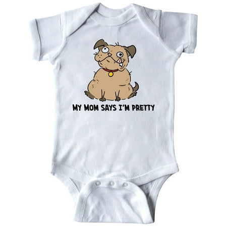 

Inktastic My Mom Says I m Pretty with Brown Dog Gift Baby Boy or Baby Girl Bodysuit