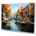 thumbnail image 2 of Designart "Verdant Waterway Peaks Contrast" Canals Canvas Art Print, 2 of 5