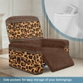 thumbnail image 3 of Kuiaobaty Leopard Print Reclining Slipcover Breathable Recliner Couch Cover Easy Replacement Recliner Chair Cover Large Washable Reclining Sofa Slipcover with Pocket for Living Room, 3 of 8