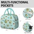 thumbnail image 6 of Lunch Bag Lunch Box for Women Reusable Insulated Lunch Bags,Water-Resistant Avocado Pattern Cooler Lunch Tote Bag, Large Capacity for Work Travel Picnic, 6 of 6