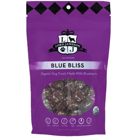 UPC: 0753510471050 | Lord Jameson Blue Bliss Organic Dog Treats  Organic Dog Treats Made With Real Blueberries  6 oz. Bag