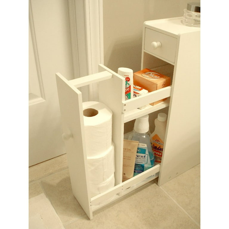 Promenda(化粧台) Proman Products Small Bathroom Floor Cabinet in Pure White