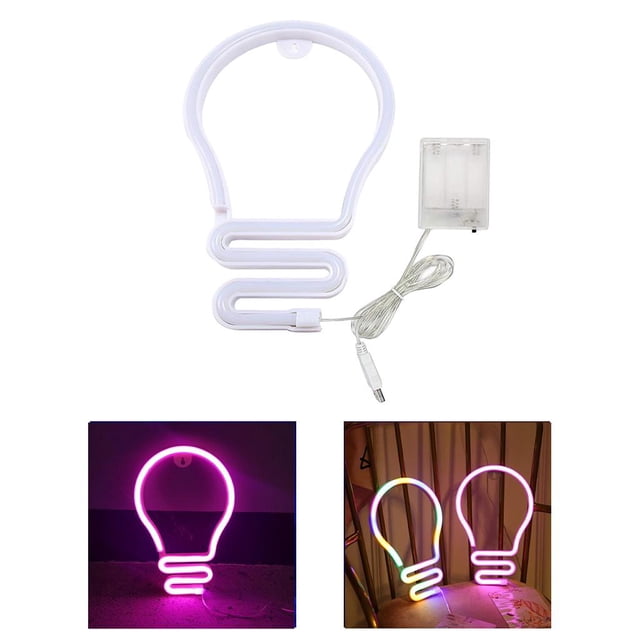 Letrero de decorativo de 25,5x16,5 cm, decoración de pared, luces LED, bombilla, luces de , lámpara para , letreros de LE Colco Luz de muestra de globo de neón