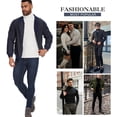 thumbnail image 2 of Mens Mock Turtleneck Sweater Long Sleeve Basic Tops Slim Fit Knitted Pullover Base Layer, 2 of 6