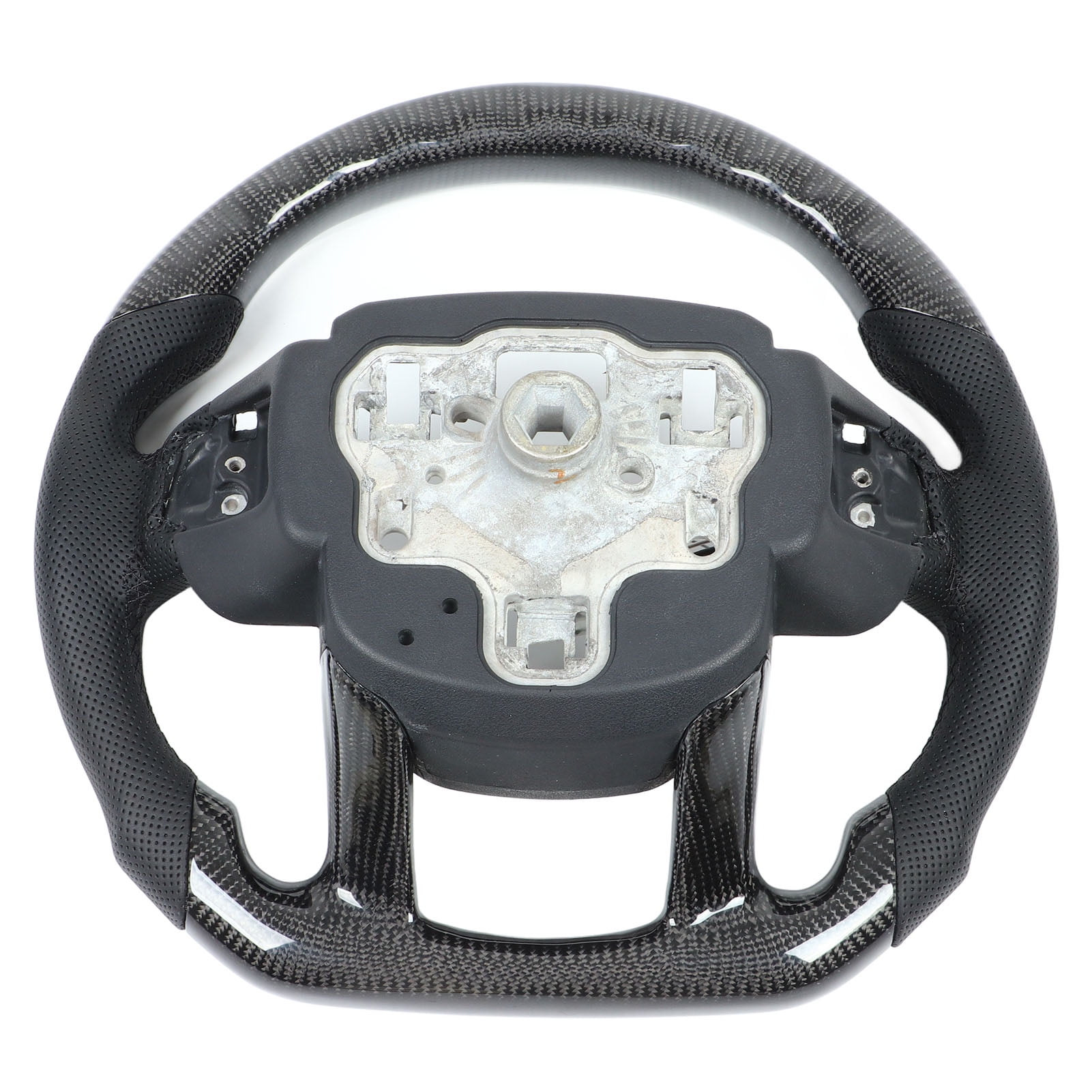 LED Shift Light Carbon Fiber Steering Wheel For Range Rover Sport/Velar/Evoque (L494/L560/L551) - Flat Bottom, LCD Display - View #10
