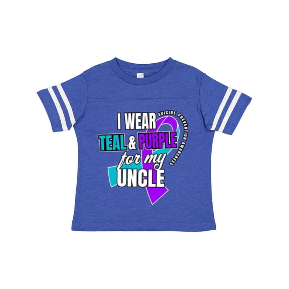 Inktastic Suicide Prevention I Wear Teal and Purple for My Uncle Boys or Girls Toddler T-Shirt