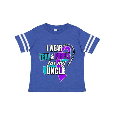 

Inktastic Suicide Prevention I Wear Teal and Purple for My Uncle Gift Toddler Boy or Toddler Girl T-Shirt