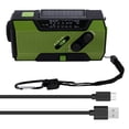 thumbnail image 1 of Radio Meteorológica de Emergencia con Manivela, Portátil, Carga Solar, Linterna LED AM/FM/, Alerta SOS, 5000 MAh, 1 of 5