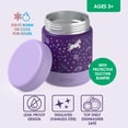 thumbnail image 3 of Bentgo Kids Stainless Steel Food Jar - 11 fl oz Leak-Proof Double Insulated Hot or Cold Food Container with Removable Silicone Bumper, Dishwasher Safe, Easy Open Lid, Ages 3+ (Unicorn), 3 of 7