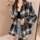 thumbnail image 1 of Camisa a cuadros para mujer, Top de manga larga de otoño, blusa Vintage a la moda con una botonadura, camisas holgadas a cuadros de estilo Preppy para mujer, 1 of 5