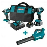 1 Kit, Makita Xt269T 18V Lxt Cordless 2 Pc Combo Kit (5.0Ah) + 18V Blower
