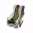 thumbnail image 4 of Wildlife Soft Flannel Fleece Throw Blanket, Sketch Leopard Dangerous Carnivore Wildcat with Shadow, Cozy Plush for Indoor and Outdoor Use, 50" x 60", Black White and Marigold, by Ambesonne, 4 of 6