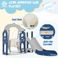 thumbnail image 4 of 5 in 1 Kids Slide and Swing Set for Indoor and Outdoor, Freestanding Slide for Toddler Playground Slipping Slide Climber Toy Playset with Basketball Hoop, Telescope, 4 of 6