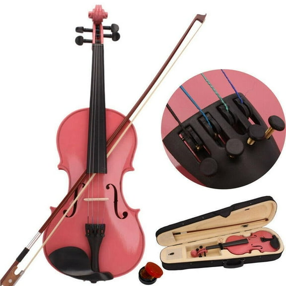 1/2 Size Acoustic Violin w/ Case Bow Rosin for Kids Children