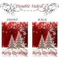 thumbnail image 2 of Merry Christmas Tree Red Garden Flag Winter Snowflake Double Sided Flags 12" x 18", Xmas Rustic Winter Snow Holiday New Year Small Garden Flag Banner Yard Outdoor Decoration Home Decor, 2 of 5