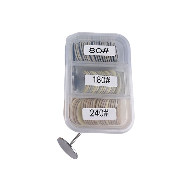 Vogacara Kit de manicura y pedicura, organizador apilable, caja de accesorios para piernas de pedicura, disco de pedicura, limas para pies Juegos de manicura 25 mm estilo 5