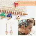 thumbnail image 3 of 16 Pcs Mushroom Stitch Markers Alloy Enamel Crochet Stitch Marker Charms with 304 Stainless Steel Clasp, 3 of 7