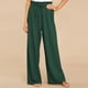 thumbnail image 4 of Pantalones de piernas anchas para mujer con cinturón de cintura elástica, pantalones largos sól Abanopi Pantalones de mujer, 4 of 5