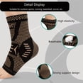 thumbnail image 3 of Xinyi Ankle Brace Compression Sleeve for Men & Women, Adjustable Ankle Support Brace for Plantar Fasciitis, Sprained Ankle, Achilles Tendonitis, Running & Sports Recovery, 2-Pack, M Black, S, 3 of 6