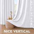 thumbnail image 2 of H.VERSAILTEX Linen Blackout Curtain for Bedroom Living Room,45 Inch Long Curtain Set of 2 Panels, Thermal Grommet Blackout Drape, Room Darkening Window Curtain(52" x 45", Pure White), 2 of 7