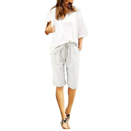 Women Summer Pants Plus Women Shorts athletic Pack Size High Waisted Shorts Women s Shorts Dressy Lacing Beach Workout Pocket Womens Boy Shorts Underwear Five Point Pants