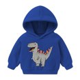 thumbnail image 3 of JSGEK Cute Print Hoodie Long Sleeve Stylish Soft Fabric Comfortable Casual Sweatshirt for Children Perfect for Daily Wear Holiday Gift Blue 3 Years, 3 of 7