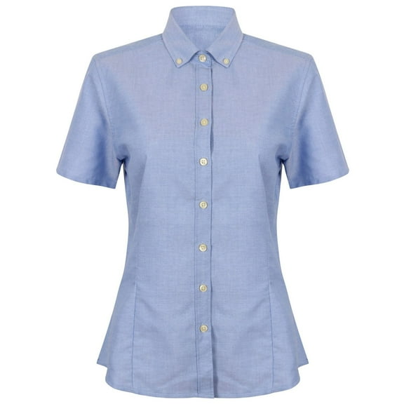 Henbury Womens Modern Short Sleeve Oxford Shirt