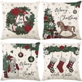 thumbnail image 5 of 2024 Linen Christmas Cushion Cover Santa Claus Snowman Elk Merry Christmas Decor for Home Sofa Pillow Cover Xmas Ornaments Noel, 5 of 5