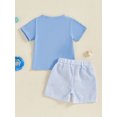 thumbnail image 5 of BemeyourBBs Toddler Boys Summer Outfits Fish Embroidery T-Shirts Shorts Set, 5 of 9