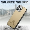 thumbnail image 4 of Designed for iPhone 16 Pro Max Classic Case, Slim Leather Luxury Business PU Non-Slip Texture Grip Shockproof Bumper Protective Phone Cover Men Women For iPhone 16 Pro Max,Khaki, 4 of 9