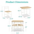 thumbnail image 2 of Juego de comedor Best Choice Products Modern, 3 piezas, natural/blanco, 2 of 7