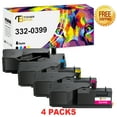 thumbnail image 1 of Toner Bank 4-Pack Compatible Toner Replacement for Dell 332-0399 332-0400 332-0401 332-0402 C1660W Printer Components Toner Ink Black, Cyan, Magenta, Yellow, 1 of 7