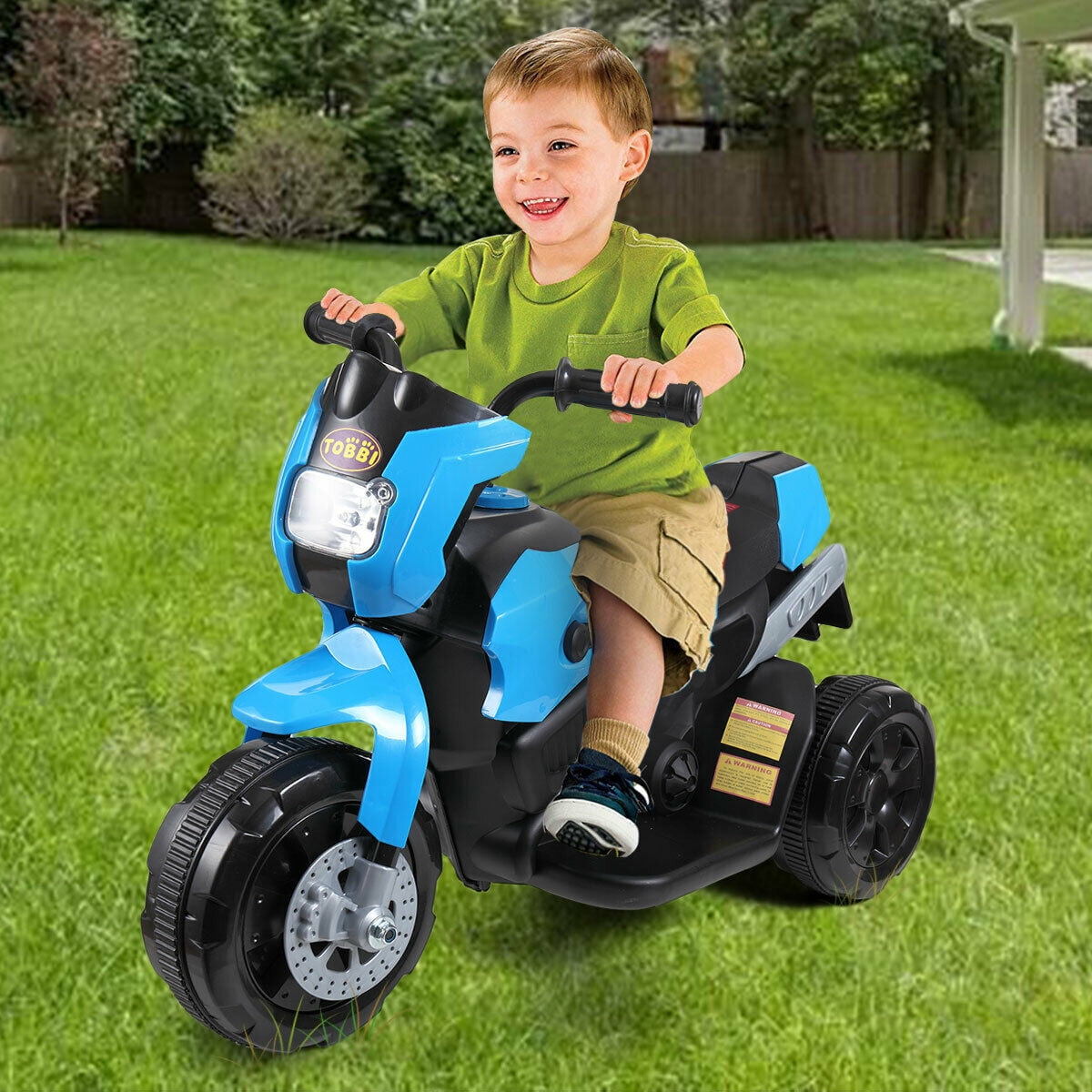 Private Jungle Kids Ride on Car, 3 Wheel Motorcycle for Girls Boy, Children 6V Electric Battery Powered Ride on Toys for Outdoor, Gift