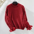 thumbnail image 7 of MESSUEN Pull Over Sweaters Womens Baggy Sweater Winter Sweaters for Women Winter Sweaters for Women Trendy Sweater Tops for Women's Sweaters Red M, 7 of 7