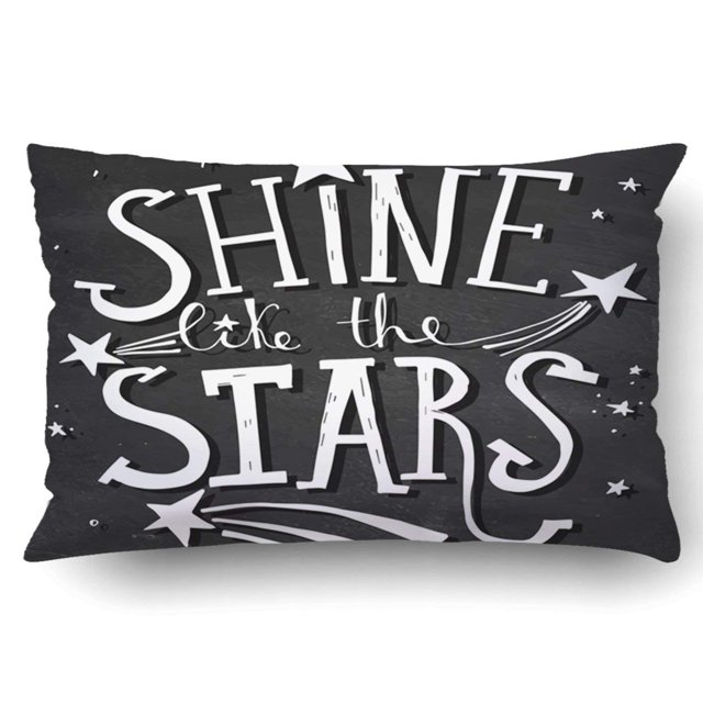 Funda de almohada ABPHQTO Brilla como la cita de letras a mano 50x75 cm