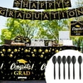 thumbnail image 2 of WNFJR Black Party Paper Disposable Set, Complete Party Decoration Supplies, Disposable Paper Cups and Plates, Elegant Paper Party Cutlery., 2 of 4