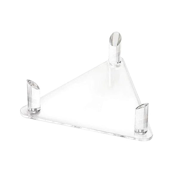 QualitChoice Stylish Tabletop Ball Storage Rack Display Stand Holder For Football Soccer Volleyball Basketball Lovers Volleyballs Clear 13x3.7cm