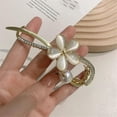 thumbnail image 3 of 2022 Ins Style Elegant Hairpin, Pearl Hair Claw, Butterfly Hair Clip, Trendy Pearl French Hair Barrettes Ins Styling Hair Clips Strong Hold Hair Jaw Clips for Women Girls (#1), 3 of 9