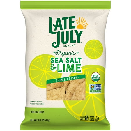 Late July Sea Salt & Lime Organic Tortilla Chips, 10.1 oz Bag