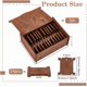 thumbnail image 2 of Juego de bobinas de madera, caja organizadora de hilos de bordar con bobinas, herramienta de almacenamiento para hilo, alambre y manualidades de costura, 3,8 x 3,8 x 0,4 cm, 2 of 6