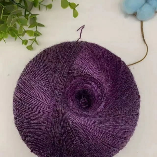 Segmental Dyed Rainbow Hand Knitted Thread 200g 1600m Long Invincible Magic Ball Wool Crochet Thread Rainbow Magic Ball