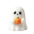 thumbnail image 2 of MInHoues 3.14 Inch Halloween Ghost Figurine with Orange Pumpkin, Cute Resin Ghost Statue for Tabletop Centerpiece, Spooky Decorative Ornament for Home Shelf Mantel, 2 of 9