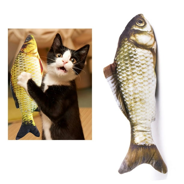 Juguete para gatos en movimiento: divertido e interactivo juguete masticable de hierba gatera para gatos (Carpe de Crucian)